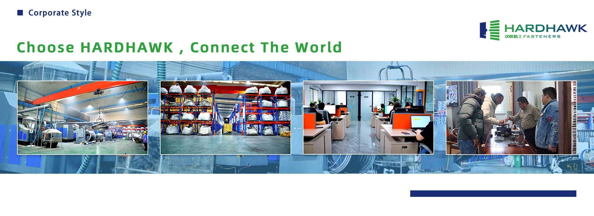 Overview of Hardhawk fastener manufacturing workshops showcasing production capacity and advanced equipment